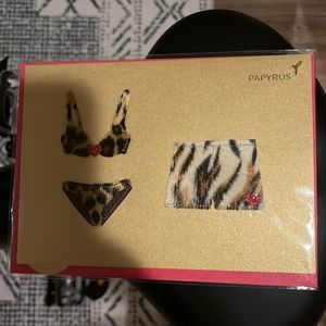 Papyrus leopard card cover with “Wanna get wild?” inside NWT